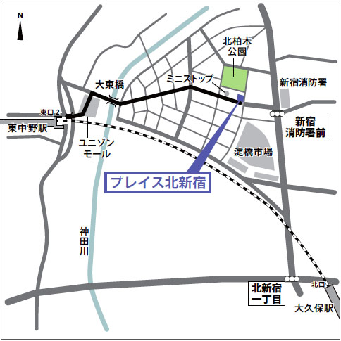 プレイス北新宿　マップ